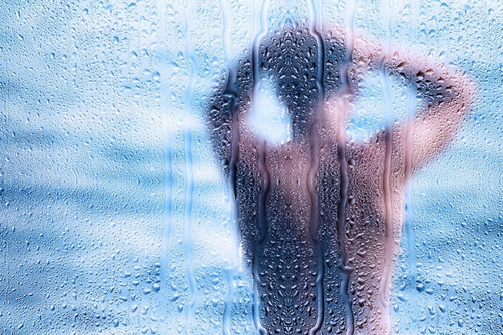 in the shower
